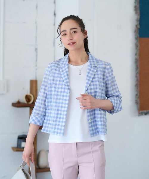 CARA O CRUZ / キャラ・オ・クルス テーラードジャケット | ギンガムチェックジャケット | 詳細13