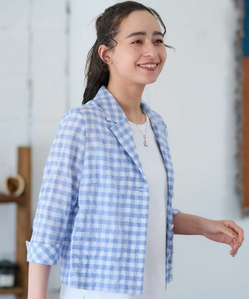 CARA O CRUZ / キャラ・オ・クルス テーラードジャケット | ギンガムチェックジャケット | 詳細14