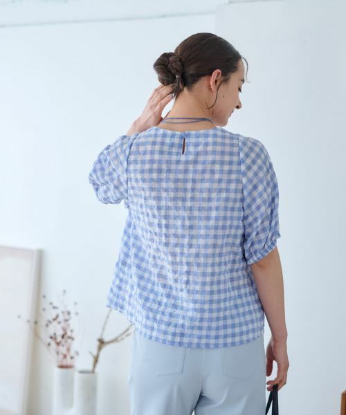 CARA O CRUZ / キャラ・オ・クルス シャツ・ブラウス | ギンガムチェックブラウス | 詳細18