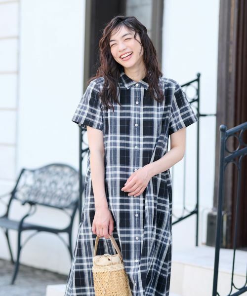 CARA O CRUZ / キャラ・オ・クルス ドレス | チェックシャツワンピース | 詳細3