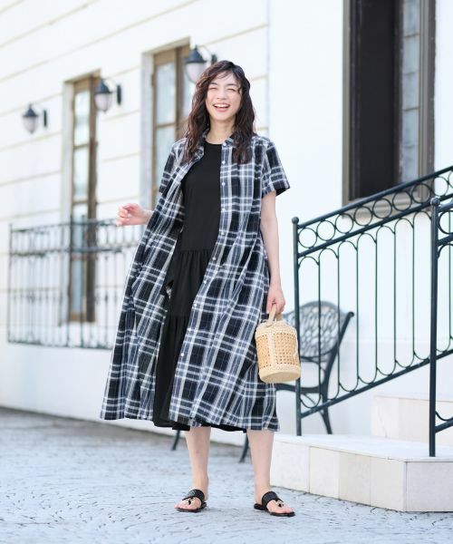 CARA O CRUZ / キャラ・オ・クルス ドレス | チェックシャツワンピース | 詳細8