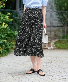 CARA O CRUZ / キャラ・オ・クルス ミニ・ひざ丈スカート | ドットフレアスカート【CoC by CARA O CRUZ】