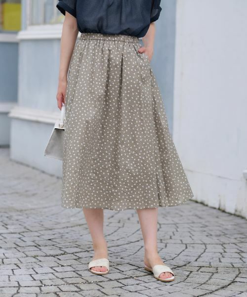 CARA O CRUZ / キャラ・オ・クルス ミニ・ひざ丈スカート | ドットフレアスカート【CoC by CARA O CRUZ】 | 詳細1