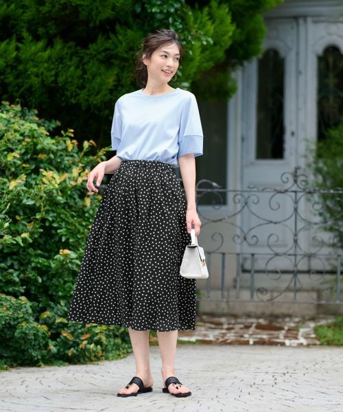 CARA O CRUZ / キャラ・オ・クルス ミニ・ひざ丈スカート | ドットフレアスカート【CoC by CARA O CRUZ】 | 詳細13