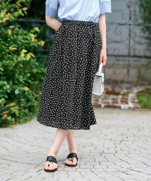 CARA O CRUZ / キャラ・オ・クルス ミニ・ひざ丈スカート | ドットフレアスカート【CoC by CARA O CRUZ】 | 詳細4
