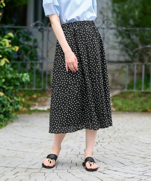 CARA O CRUZ / キャラ・オ・クルス ミニ・ひざ丈スカート | ドットフレアスカート【CoC by CARA O CRUZ】 | 詳細5