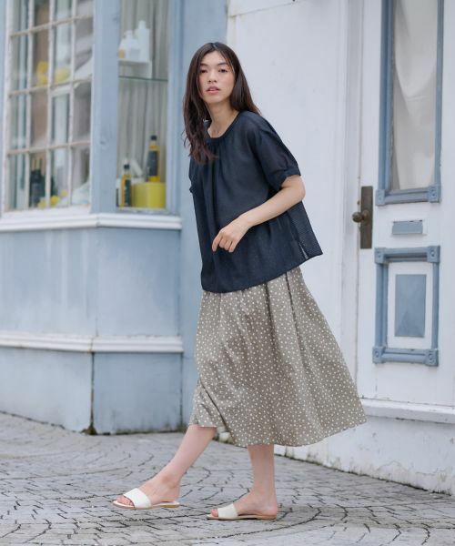 CARA O CRUZ / キャラ・オ・クルス ミニ・ひざ丈スカート | ドットフレアスカート【CoC by CARA O CRUZ】 | 詳細8