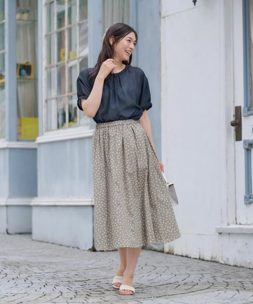 CARA O CRUZ / キャラ・オ・クルス ミニ・ひざ丈スカート | ドットフレアスカート【CoC by CARA O CRUZ】 | 詳細9