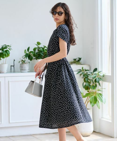 CARA O CRUZ / キャラ・オ・クルス ドレス | ドットフレアワンピース【CoC by CARA O CRUZ】 | 詳細10