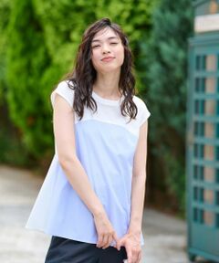 CARA O CRUZ / キャラ・オ・クルス カットソー | 異素材切替カットソー【CoC by CARA O CRUZ】