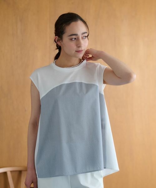 CARA O CRUZ / キャラ・オ・クルス カットソー | 異素材切替カットソー【CoC by CARA O CRUZ】 | 詳細11