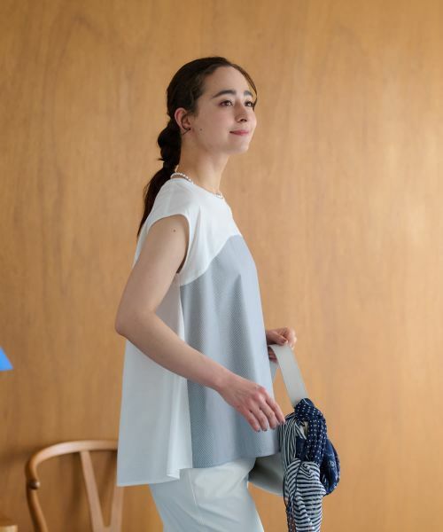 CARA O CRUZ / キャラ・オ・クルス カットソー | 異素材切替カットソー【CoC by CARA O CRUZ】 | 詳細14