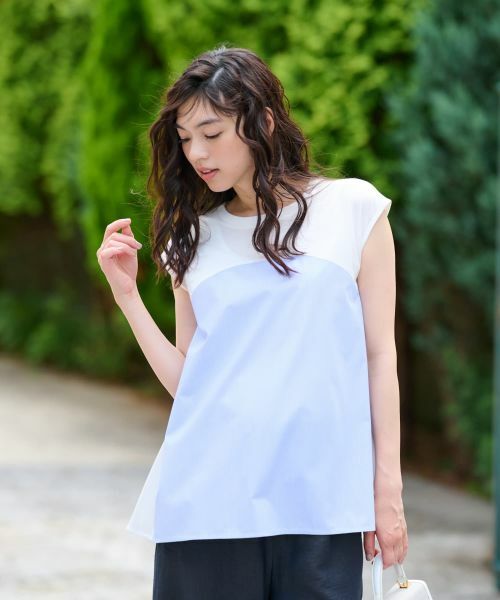 CARA O CRUZ / キャラ・オ・クルス カットソー | 異素材切替カットソー【CoC by CARA O CRUZ】 | 詳細2