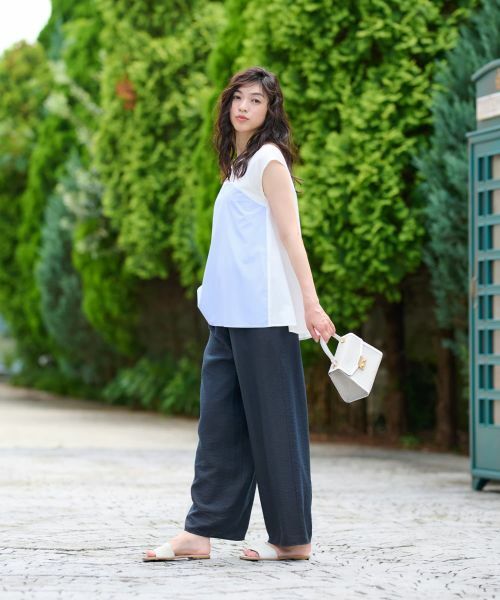 CARA O CRUZ / キャラ・オ・クルス カットソー | 異素材切替カットソー【CoC by CARA O CRUZ】 | 詳細8