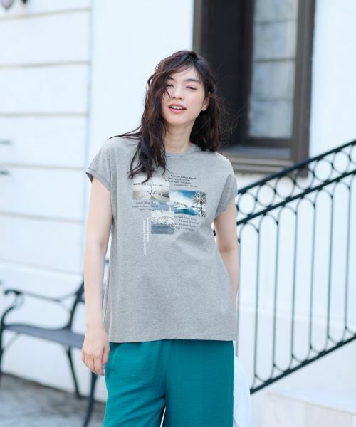 CARA O CRUZ / キャラ・オ・クルス カットソー | プリントノースリーブカットソー【CoC by CARA O CRUZ】 | 詳細1