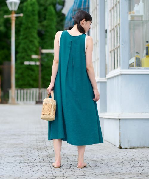 CARA O CRUZ / キャラ・オ・クルス ロング・マキシ丈ワンピース | Vネックジャンパースカート【CoC by CARA O CRUZ】 | 詳細14