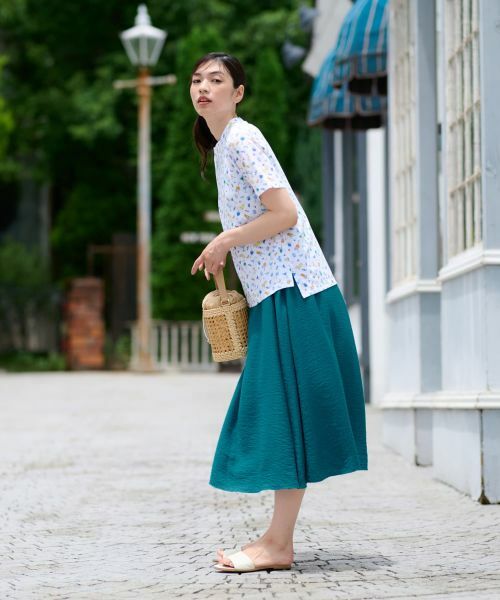 CARA O CRUZ / キャラ・オ・クルス ロング・マキシ丈ワンピース | Vネックジャンパースカート【CoC by CARA O CRUZ】 | 詳細16