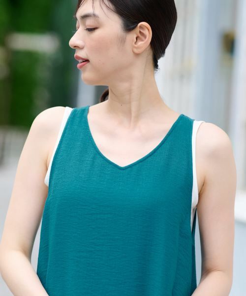 CARA O CRUZ / キャラ・オ・クルス ロング・マキシ丈ワンピース | Vネックジャンパースカート【CoC by CARA O CRUZ】 | 詳細23