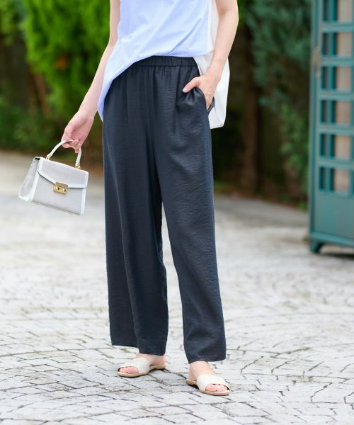 CARA O CRUZ / キャラ・オ・クルス その他パンツ | ワイドパンツ【CoC by CARA O CRUZ】(ネイビー)