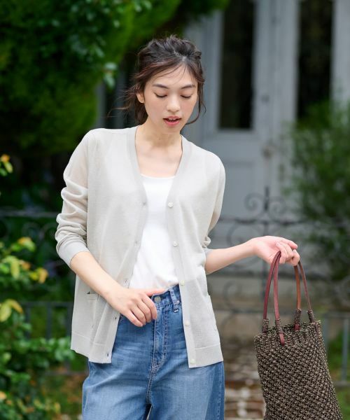 CARA O CRUZ / キャラ・オ・クルス カーディガン・ボレロ | ラメVネックカーディガン【CoC by CARA O CRUZ】 | 詳細12