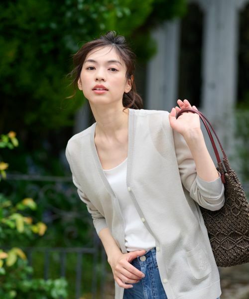 CARA O CRUZ / キャラ・オ・クルス カーディガン・ボレロ | ラメVネックカーディガン【CoC by CARA O CRUZ】 | 詳細13