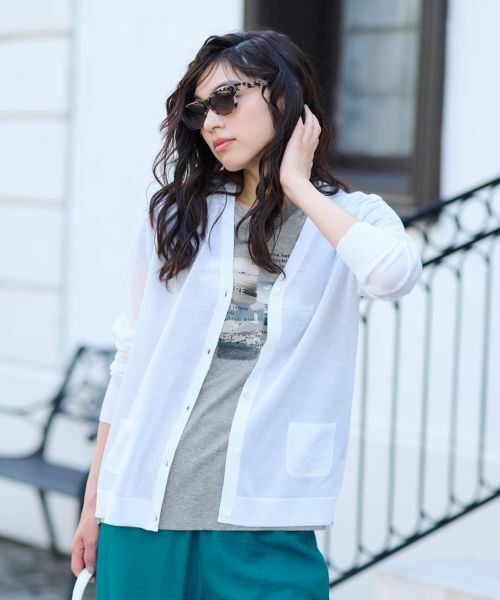 CARA O CRUZ / キャラ・オ・クルス カーディガン・ボレロ | ラメVネックカーディガン【CoC by CARA O CRUZ】 | 詳細5