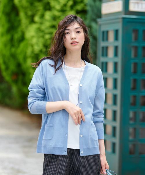 CARA O CRUZ / キャラ・オ・クルス カーディガン・ボレロ | ラメVネックカーディガン【CoC by CARA O CRUZ】 | 詳細6