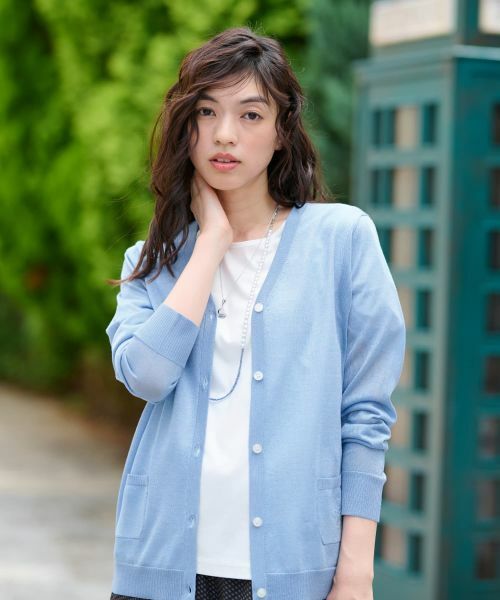 CARA O CRUZ / キャラ・オ・クルス カーディガン・ボレロ | ラメVネックカーディガン【CoC by CARA O CRUZ】 | 詳細8