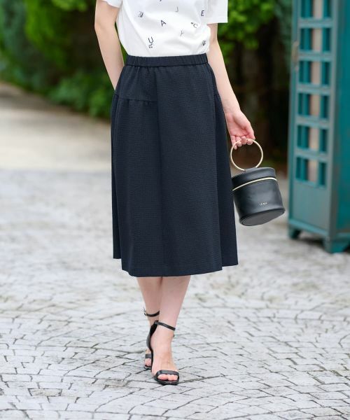 CARA O CRUZ / キャラ・オ・クルス ミニ・ひざ丈スカート | ロングフレアスカート(ネイビー)