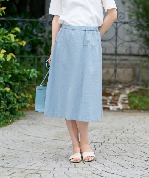 CARA O CRUZ / キャラ・オ・クルス ミニ・ひざ丈スカート | ロングフレアスカート(スカイブルー)