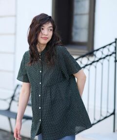 CARA O CRUZ / キャラ・オ・クルス シャツ・ブラウス | 【人気】ドットフレアブラウス【CoC by CARA O CRUZ】