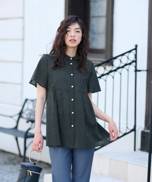 CARA O CRUZ / キャラ・オ・クルス シャツ・ブラウス | 【人気】ドットフレアブラウス【CoC by CARA O CRUZ】 | 詳細6
