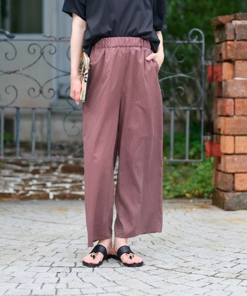 CARA O CRUZ / キャラ・オ・クルス その他パンツ | ワイドパンツ(ボルドー)