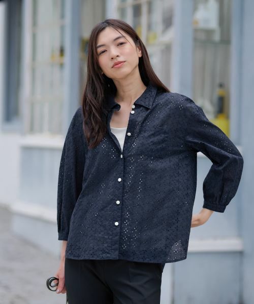 CARA O CRUZ / キャラ・オ・クルス シャツ・ブラウス | アイレット刺繍ブラウス | 詳細11