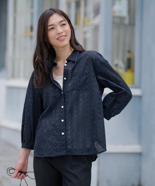 CARA O CRUZ / キャラ・オ・クルス シャツ・ブラウス | アイレット刺繍ブラウス | 詳細12