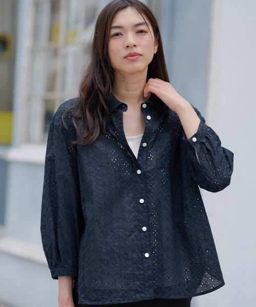 CARA O CRUZ / キャラ・オ・クルス シャツ・ブラウス | アイレット刺繍ブラウス | 詳細13