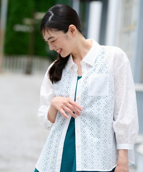 CARA O CRUZ / キャラ・オ・クルス シャツ・ブラウス | アイレット刺繍ブラウス | 詳細2