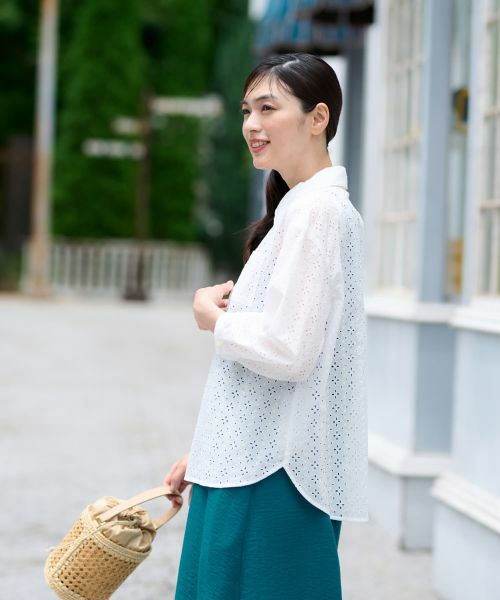 CARA O CRUZ / キャラ・オ・クルス シャツ・ブラウス | アイレット刺繍ブラウス | 詳細6