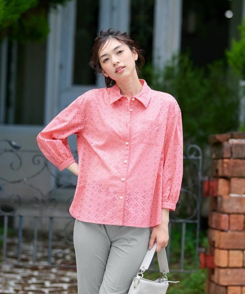 CARA O CRUZ / キャラ・オ・クルス シャツ・ブラウス | アイレット刺繍ブラウス | 詳細8