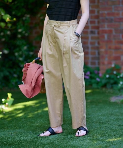 CARA O CRUZ / キャラ・オ・クルス その他パンツ | 洗える 後ろウエストゴムクロップドパンツ | 詳細1