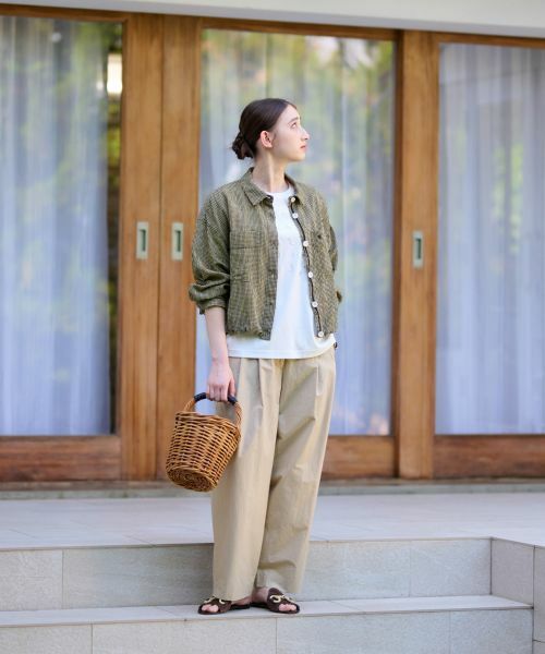 CARA O CRUZ / キャラ・オ・クルス その他パンツ | 洗える 後ろウエストゴムクロップドパンツ | 詳細10