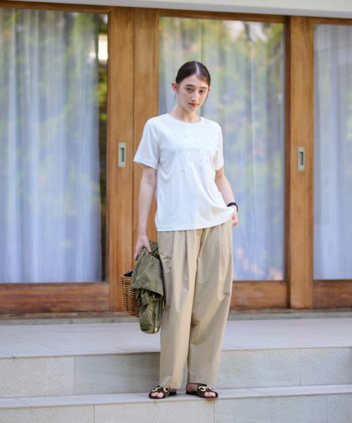 CARA O CRUZ / キャラ・オ・クルス その他パンツ | 洗える 後ろウエストゴムクロップドパンツ | 詳細11