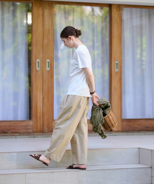 CARA O CRUZ / キャラ・オ・クルス その他パンツ | 洗える 後ろウエストゴムクロップドパンツ | 詳細12