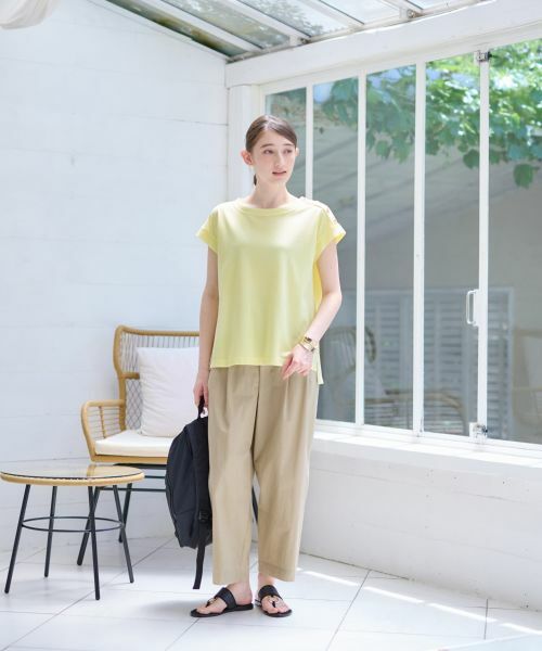 CARA O CRUZ / キャラ・オ・クルス その他パンツ | 洗える 後ろウエストゴムクロップドパンツ | 詳細14