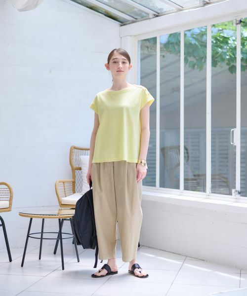 CARA O CRUZ / キャラ・オ・クルス その他パンツ | 洗える 後ろウエストゴムクロップドパンツ | 詳細15