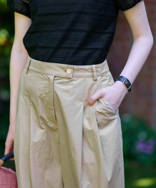 CARA O CRUZ / キャラ・オ・クルス その他パンツ | 洗える 後ろウエストゴムクロップドパンツ | 詳細18