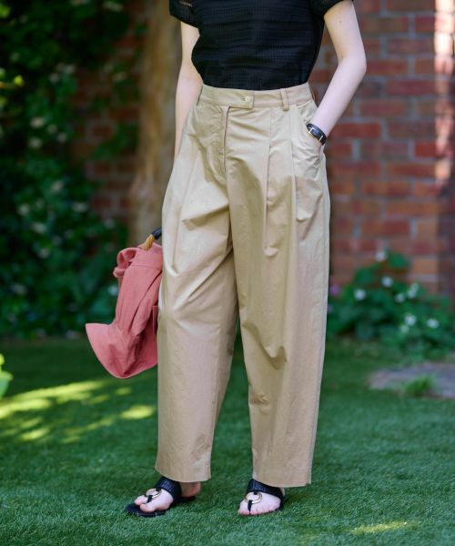 CARA O CRUZ / キャラ・オ・クルス その他パンツ | 洗える 後ろウエストゴムクロップドパンツ | 詳細2