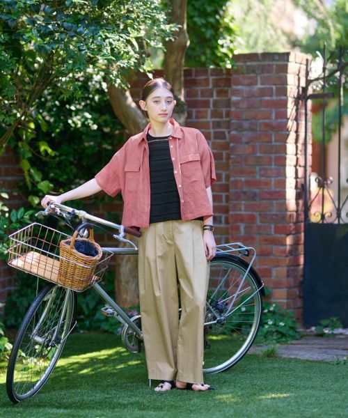 CARA O CRUZ / キャラ・オ・クルス その他パンツ | 洗える 後ろウエストゴムクロップドパンツ | 詳細5