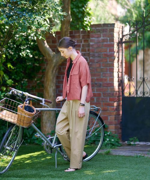 CARA O CRUZ / キャラ・オ・クルス その他パンツ | 洗える 後ろウエストゴムクロップドパンツ | 詳細6