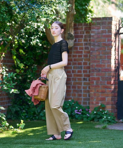 CARA O CRUZ / キャラ・オ・クルス その他パンツ | 洗える 後ろウエストゴムクロップドパンツ | 詳細7